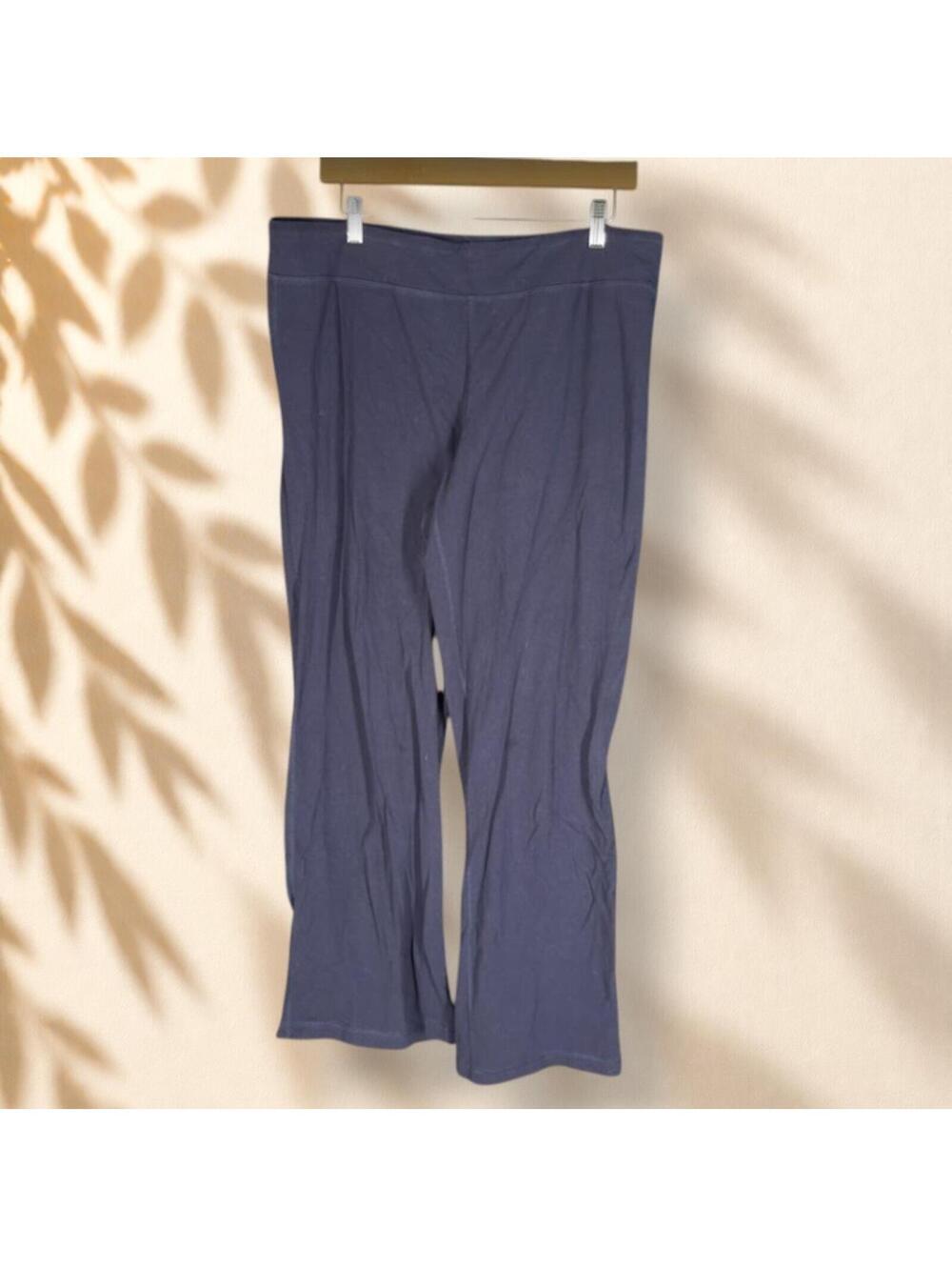 Danskin Now Activewear Pants Women XL Blue Mid Rise Pull On Straight Capri